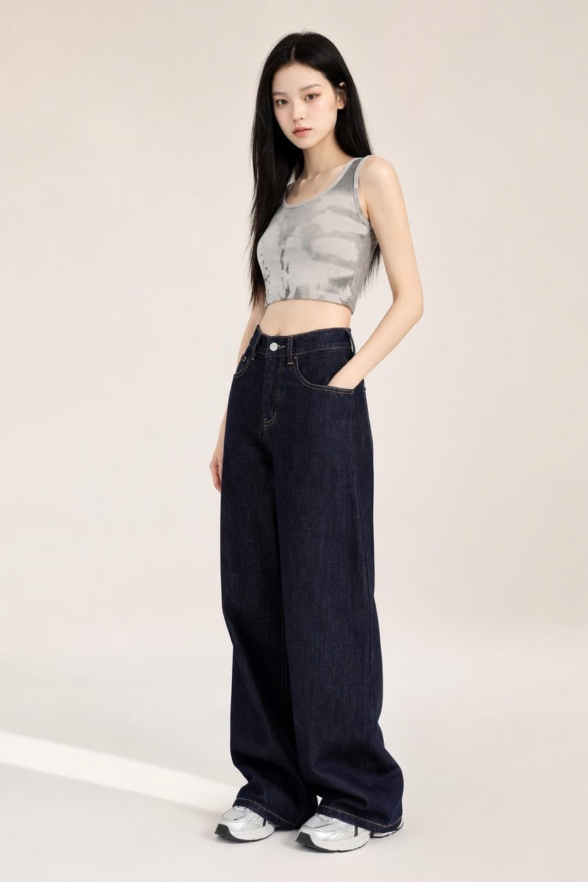 Petitne ハイウエストワイドデニム 2